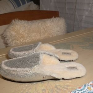 UGG Women's Glittering Silver Slippers